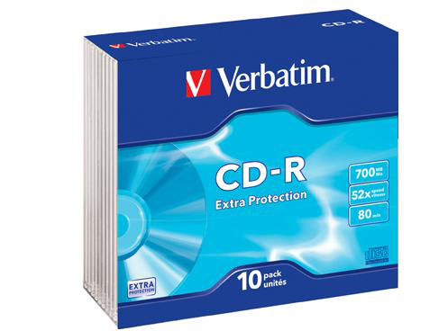 VERBATIM CD-R 700Mb,52x,Slim (10)