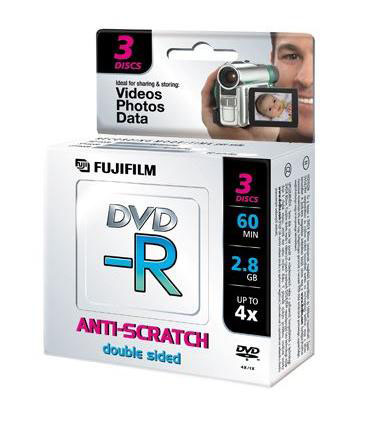 FUJIFILM DVD-R 4x 8cm 2.8GB/60min Jewel case 3шт