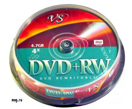 VS DVD+RW 4,7 GB 4X Cake (10)
