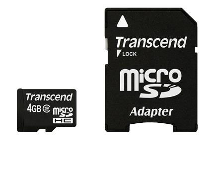 TRANSCEND MicroSDHC 4GB Class2+адаптер (5)