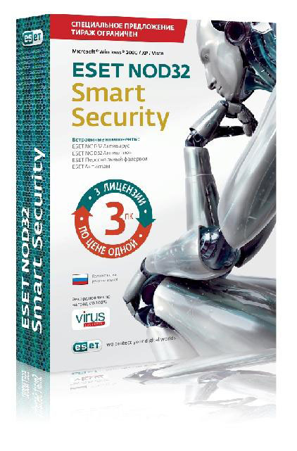 ESET NOD32 Smart Security Platinum лицензия на 2 года