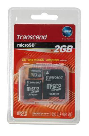 TRANSCEND MicroSD 2GB+2адаптера (5)