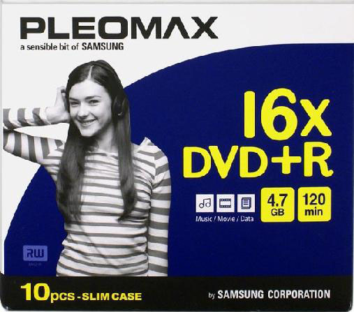 SAMSUNG DVD+R 4.7Gb,16x, Slim(10)
