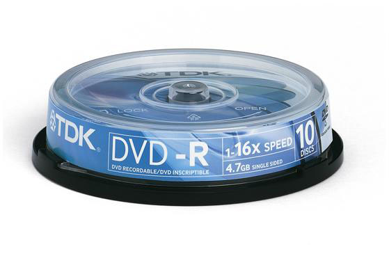 TDK DVD - R 4.7Gb,16x,Cake (10)